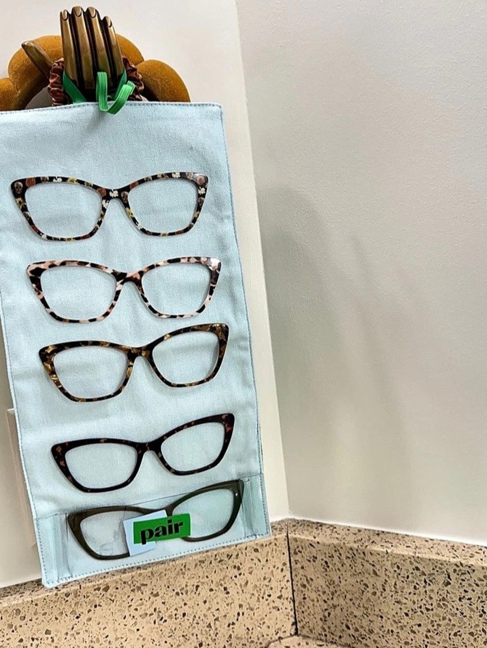 Pair Eyewear Perry Wall Hanger Top Frames Organizer Green & Blue